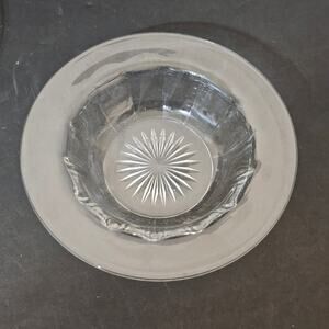 Vintage Heisey  6.5 " Clear glass star patterned Dessert Bowls Lot of 7